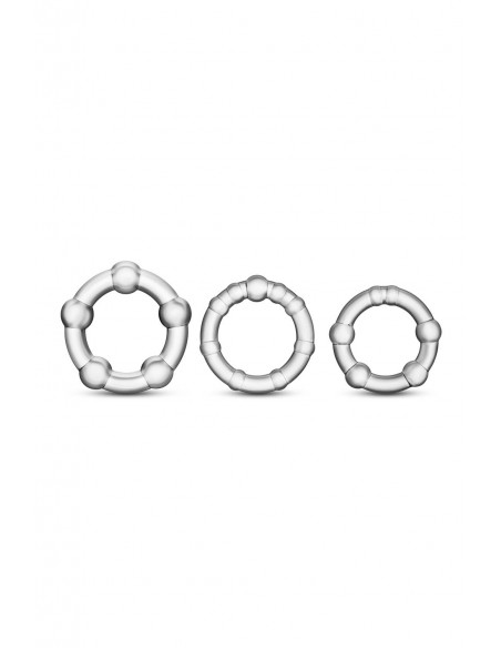 STAY HARD BEADED COCKRINGS CLEAR