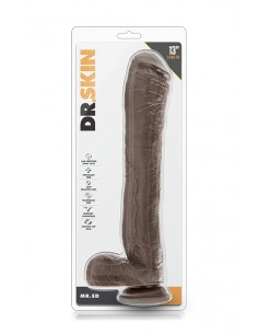 DR. SKIN MR. ED 13 INCH DILDO WITH BALLS  CHOCOLATE 2