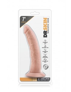 DR. SKIN 7INCH COCK SUCTION CUP VANILLA 2