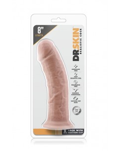 DR. SKIN 8INCH COCK SUCTION CUP VANILLA 2