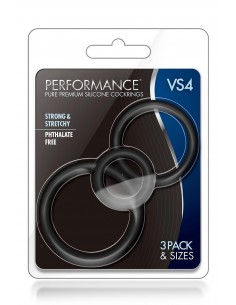 PERFORMANCE VS4 COCK RING SET BLACK 2
