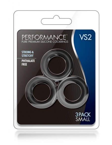 PERFORMANCE VS2 COCK RINGS SMALL BLACK
