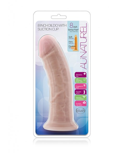 AU NATURAL 8INCH DILDO VANILLA