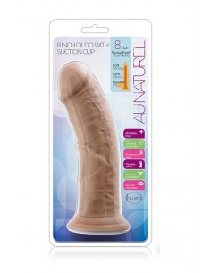 AU NATURAL 8INCH DILDO MOCHA 2