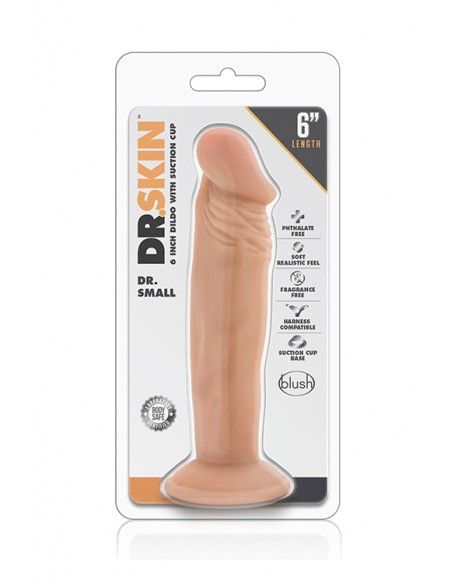 DR. SKIN DR SMALL 6INCH DILDO VANILLA