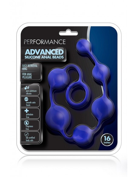PERFORMANCE SILICONE ANAL BEADS INDIGO