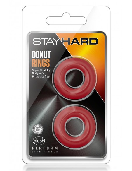 STAY HARD DONUT RINGS RED