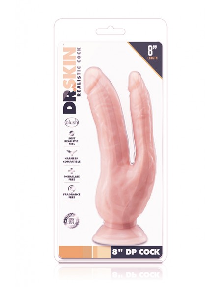 DR. SKIN 8INCH DP COCK FLESH