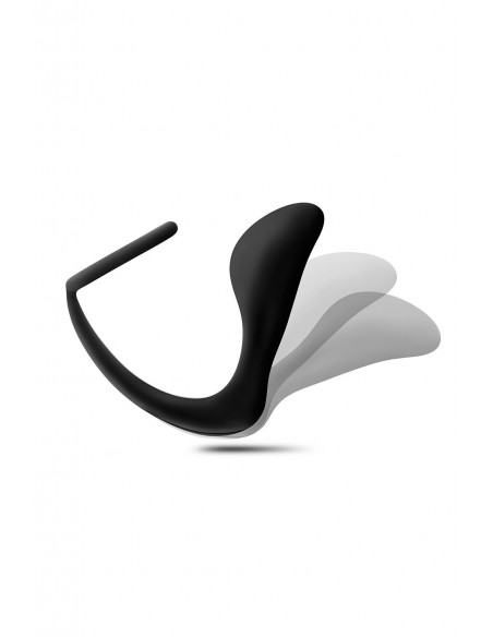 ANAL ADVENTURES PLATINUM COCK RING PLUG BLACK