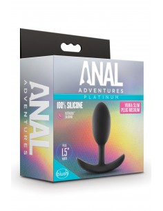 ANAL ADVENTURES PLATINUM VIBRA SLIM PLUG - MEDIUM 2