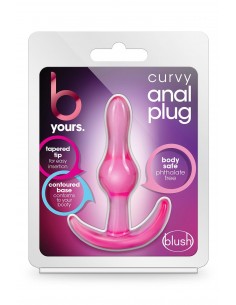 B YOURS CURVY ANAL PLUG PINK 2