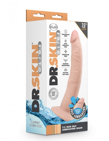 DR. SKIN 7INCH SELF LUBRICATING DILDO