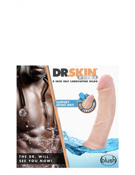 DR. SKIN 8INCH SELF LUBRICATING DILDO