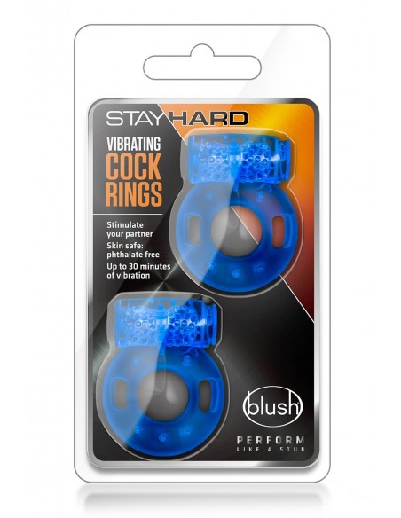 STAY HARD VIBRATING COCK RINGS 2PACK