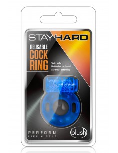 STAY HARD REUSABLE COCK RING BLUE 2