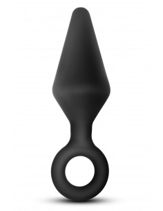 ANAL ADVENTURES PLATINUM SILICONE LOOP PLUG LARGE BLACK