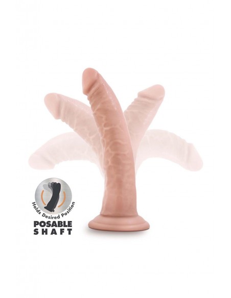 DR. SKIN PLUS 7 INCH POSABLE DILDO VANILLA