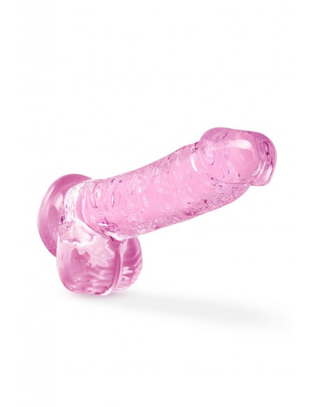 NATURALLY YOURS Â 6 INCH CRYSTALLINE DILDO  ROSE