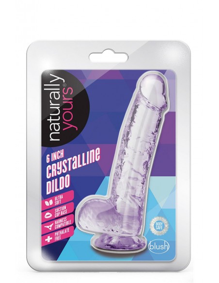 NATURALLY YOURS Â 6 INCH CRYSTALLINE DILDO Â AMETHYST