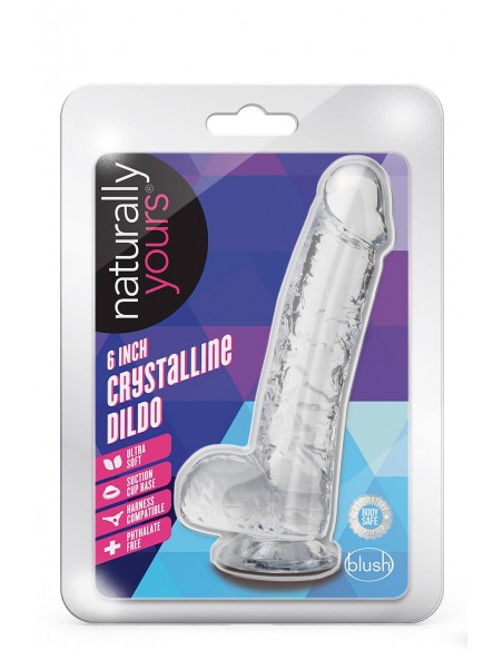 NATURALLY YOURS  6 INCH CRYSTALLINE DILDO  DIAMOND