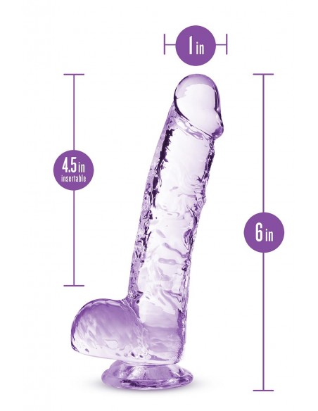 NATURALLY YOURS Â 6 INCH CRYSTALLINE DILDO Â AMETHYST