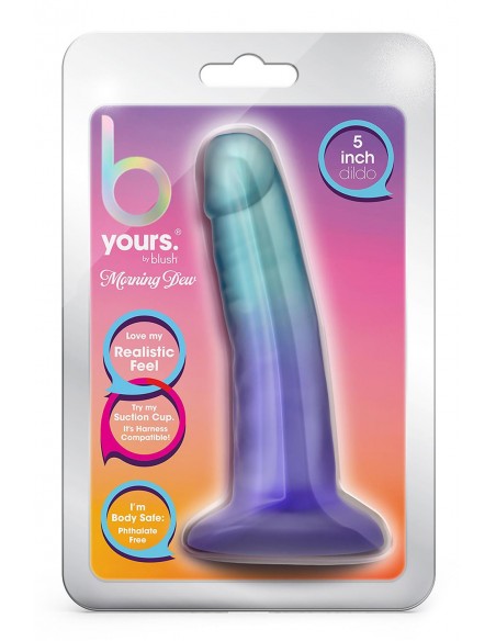 B YOURS MORNING DEW 5 INCH DILDO SAPPHIRE