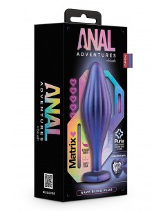 ANAL ADVENTURES MATRIX WAVY BLING PLUG SAPPHIRE 2