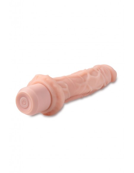 DR. SKIN SILICONE DR. RICHARD 9 INCH VIBRATING DILDO BEIGE