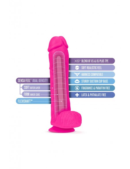 AU NATUREL BOLD BIG JOHN 11 INCH DILDO PINK