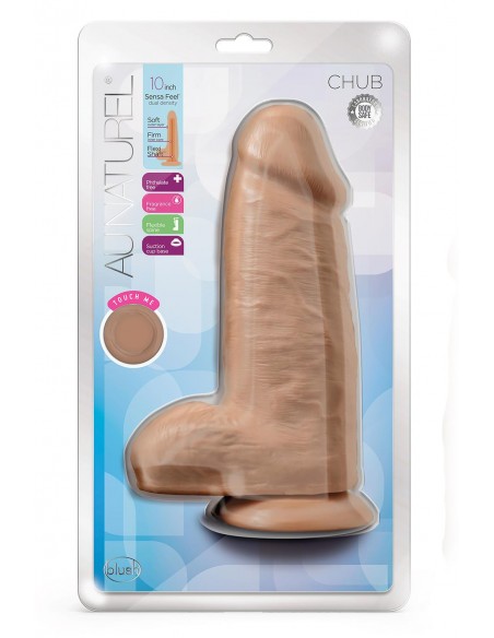 AU NATUREL CHUB 10 INCH DILDO MOCHA