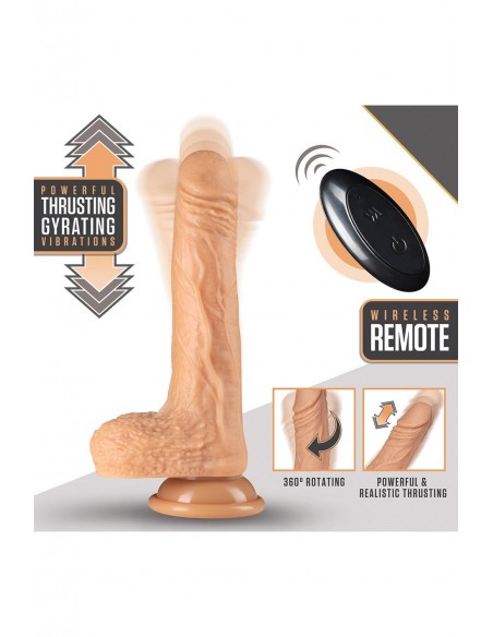 DR. SKIN SILICONE DR. GREY 7 INCH THRUSTING DILDO VANILLA
