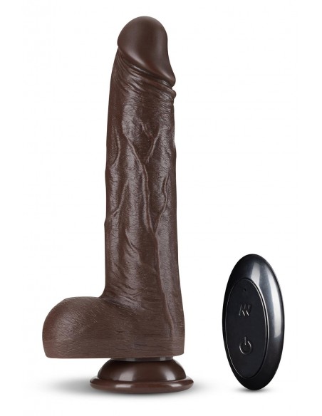 DR. SKIN SILICONE DR. MURPHY 8Â INCH THRUSTING DILDO CHOCOLATE