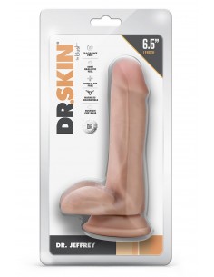 DR. SKIN DR. JEFFREY 6.5 INCH DILDO WITH BALLS BEIGE 2