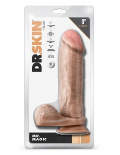 DR. SKIN MR. MAGIC 9 INCH DILDO WITH BALLS BEIGE 2
