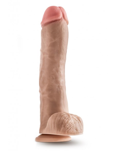 DR. SKIN MR. SAVAGE 11.5 INCH DILDO WITH BALLS BEIGE