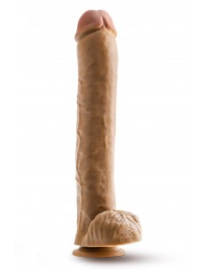 DR. SKIN DR. MICHAEL 14 INCH DILDO WITH BALLS TAN