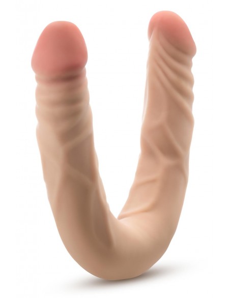 DR. SKIN PLUS 14â€ POSABLE DOUBLE DONG BEIGE