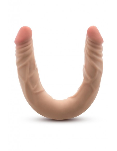 DR. SKIN PLUS 14â€ POSABLE DOUBLE DONG BEIGE