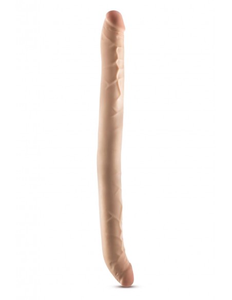 DR. SKIN PLUS 16.5â€ POSABLE DOUBLE DONG BEIGE