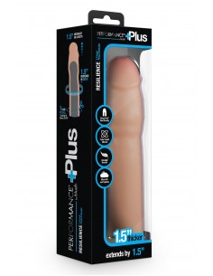 PERFORMANCE PLUS 1.5 INCH SILICONE PENIS XTENDER BEIGE 2