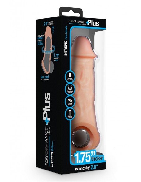 PERFORMANCE PLUS INTREPID 2 INCH SILICONE PENIS XTENDER BEIGE