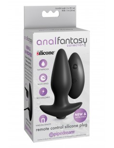ANAL FANTASY COLLECTION COLLECTION REMOTE CONTROL SILICONE PLUG BLACK 2