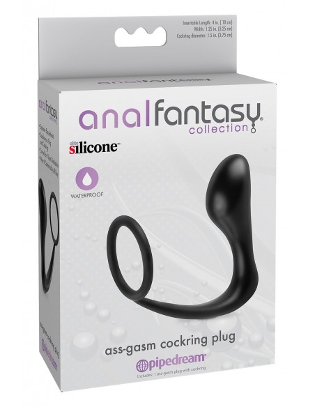 ANAL FANTASY COLLECTION ASS-GASM COCKRING PLUG BLACK