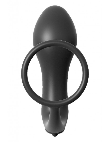 ANAL FANTASY COLLECTION ASS-GASM COCKRING VIBRATING PLUG BLACK