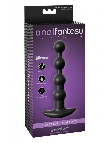 ANAL FANTASY ELITE RECHARGEABLE ANAL BEADS BLACK