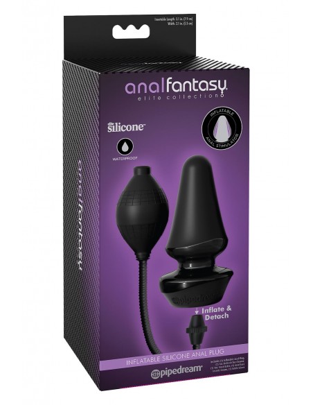 ANAL FANTASY ELITE INFLATABLE SILICONE BUTT PLUG BLACK