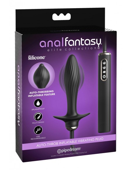 ANAL FANTASY ELITE AUTO-THROB INFLATABLE VIBRATING PLUG BLACK
