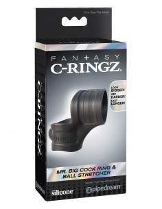 FANTASY C-RINGZ MR. BIG COCK RING AND BALL STRETCHER BLACK 2