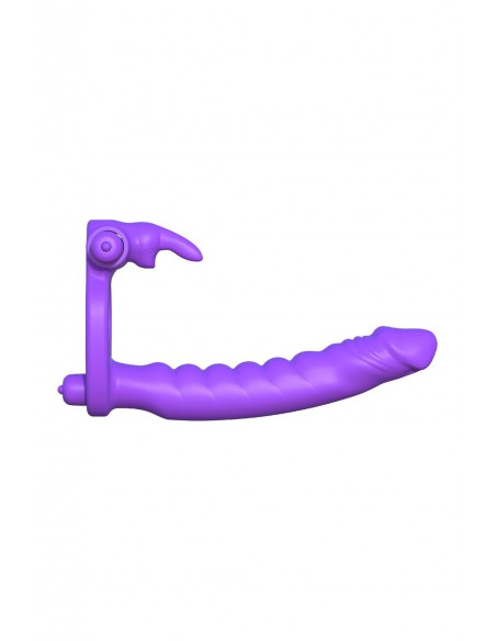 FANTASY C-RINGZ SILICONE DOUBLE PENETRATOR RABBIT PURPLE