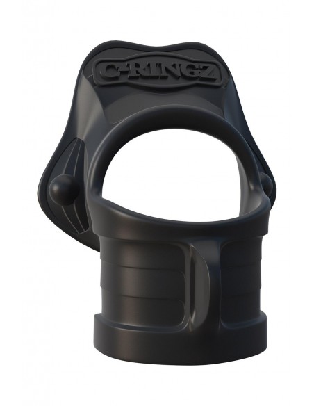 FANTASY C-RINGZ ROCK HARD RING & BALL-STRETCHER BLACK